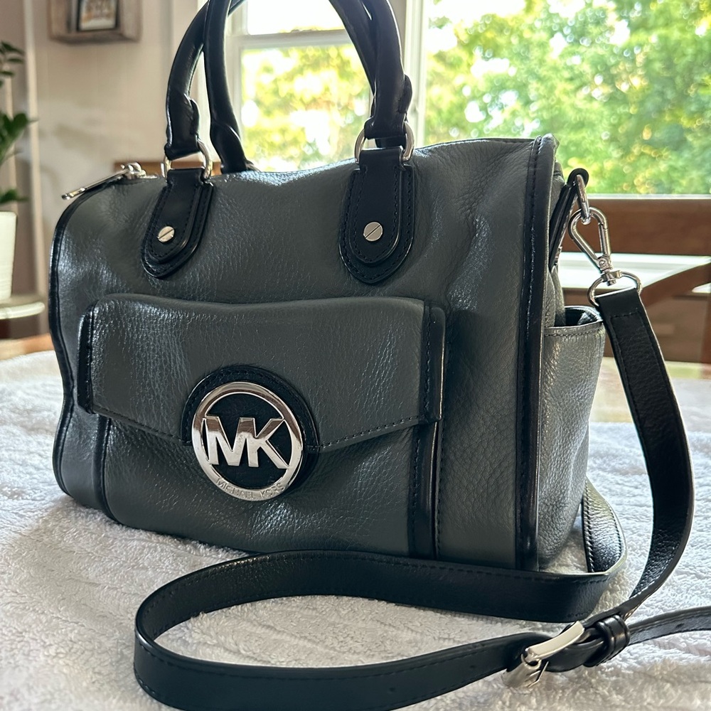 Michael Kors Gray & Black Margo Bag